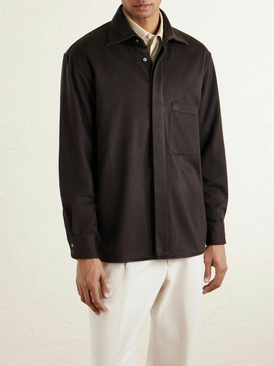 Saman Amel - Cashmere Shirt Jacket - Brown