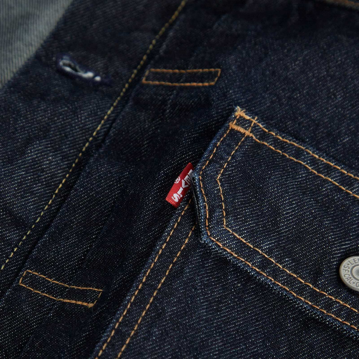 E by END. Levis Type II Trucker Jacket in Dark Rinse