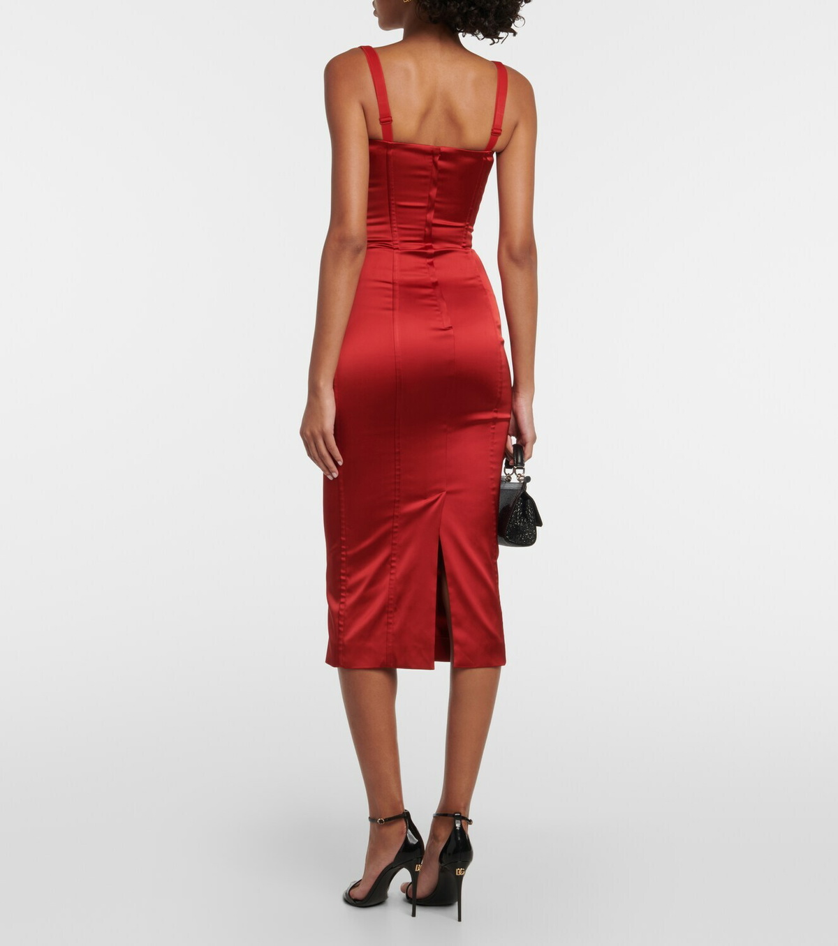 Dolce&Gabbana Satin bustier midi dress Dolce & Gabbana