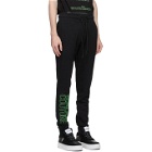 Versace Jeans Couture Black and Green Logo Lounge Pants