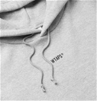 WTAPS - Printed Fleece-Back Cotton-Jersey Hoodie - Gray
