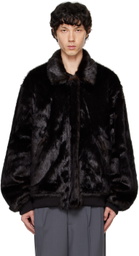 The Frankie Shop Brown Scott Faux-Fur Bomber Jacket