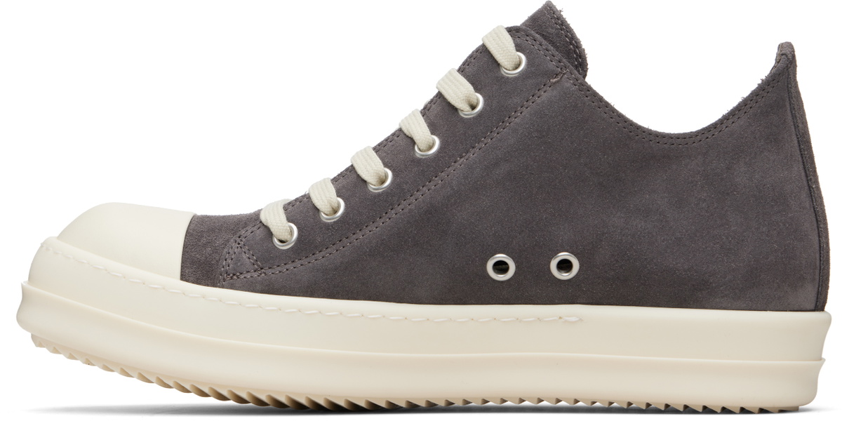 Rick Owens Gray Temple Low Sneakers