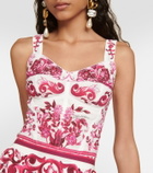Dolce&Gabbana Majolica printed corset top
