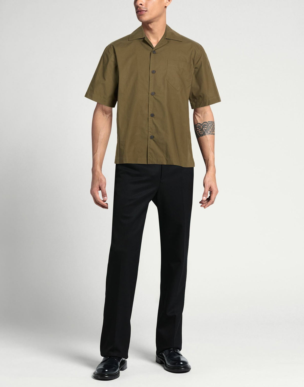 Modes Mens Shirt Military in Green
