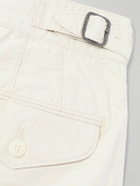 RRL - Hawkes Straight-Leg Pleated Cotton-Twill Shorts - Neutrals