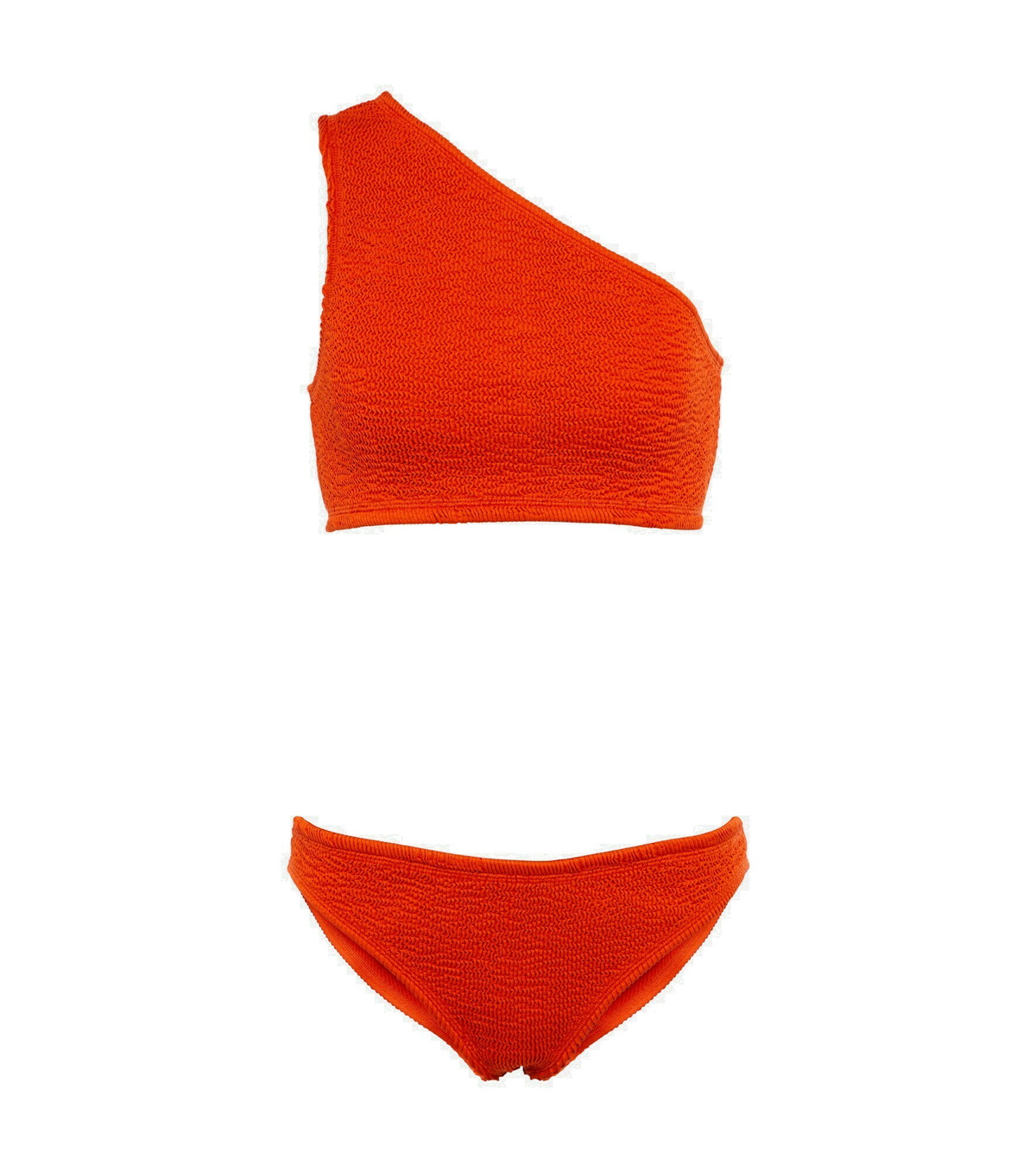 Bottega Veneta - Crinkle-effect ones-shoulder bikini Bottega Veneta
