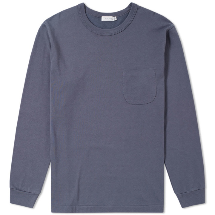 Photo: Nanamica CoolMax French Terry Long Sleeve Tee Blue