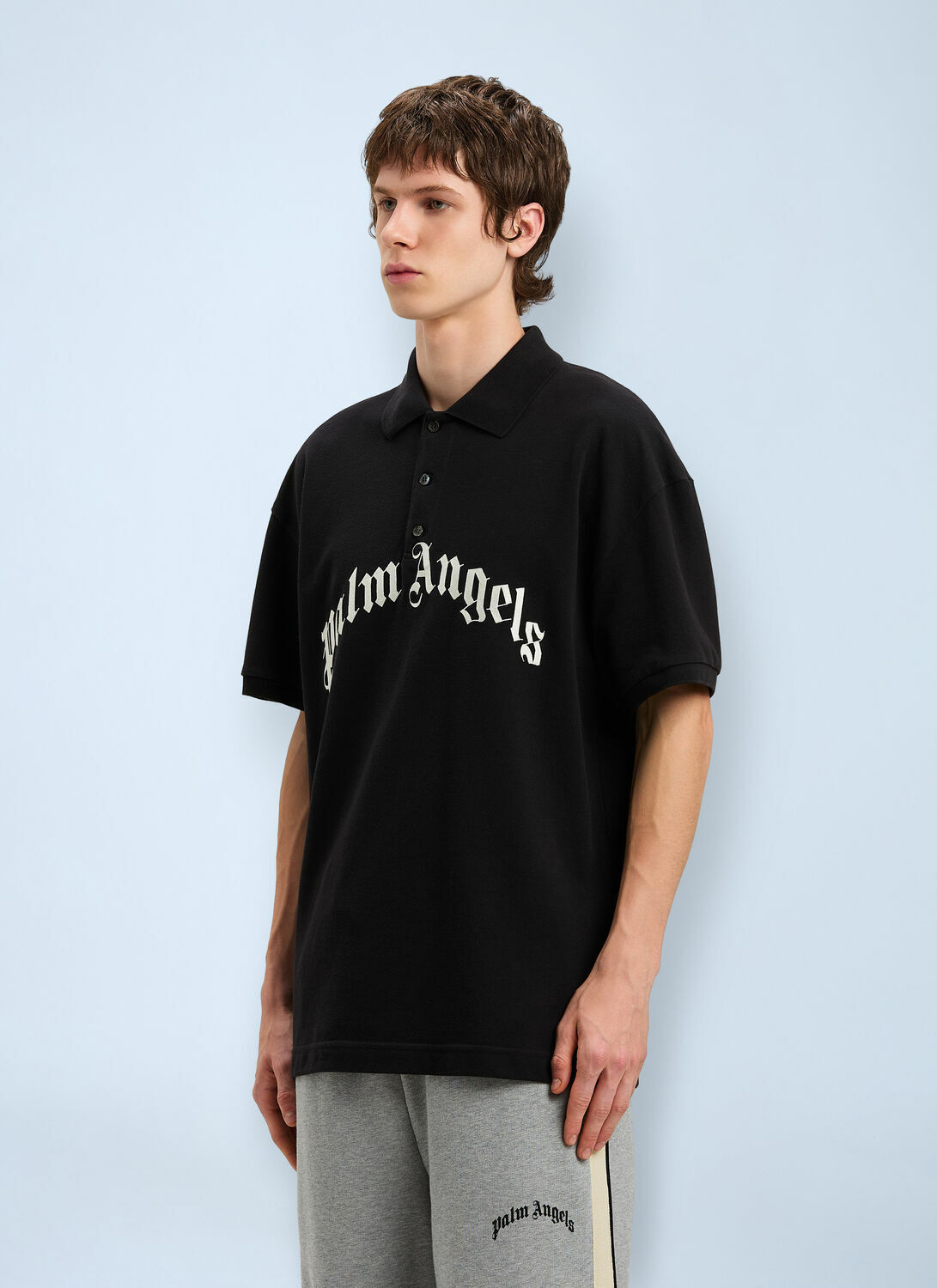 Palm Angels Logo Motif Polo Shirt