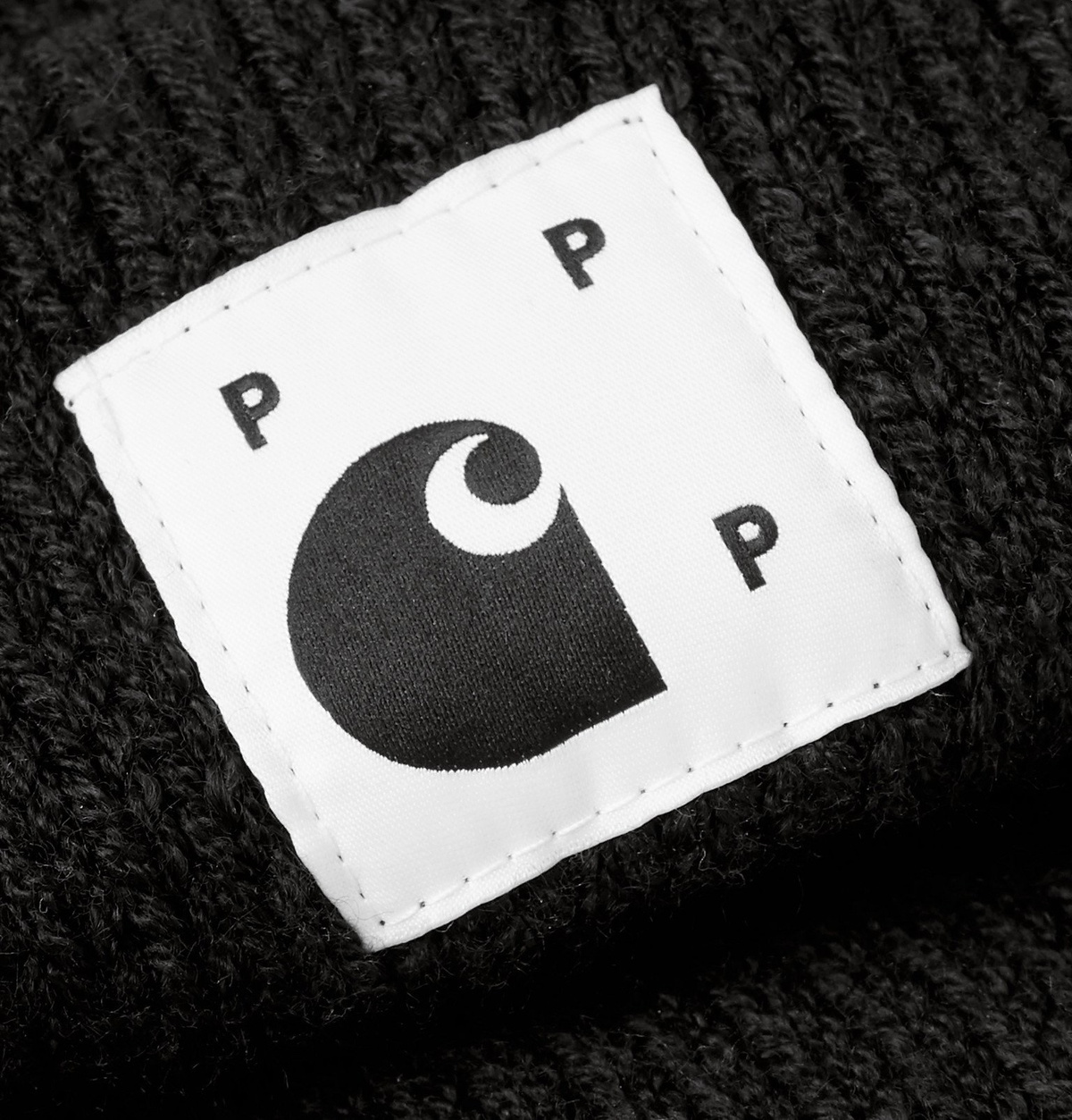 Pop Trading Company - Carhartt WIP Logo-Appliquéd Ribbed Wool