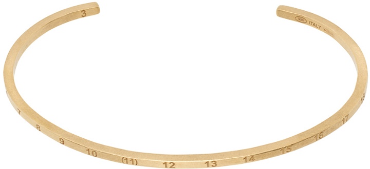 Photo: Maison Margiela Gold Numerical Cuff Bracelet