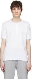 Sunspel White Cotton Henley