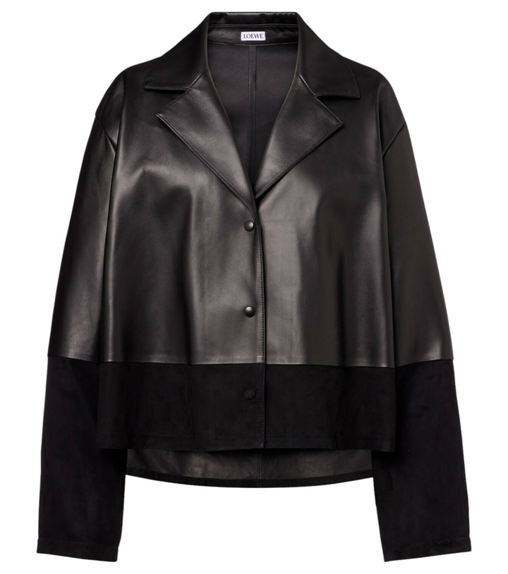 Photo: Loewe Suede-trimmed leather jacket