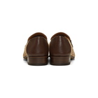 Gucci Beige and Brown GG Bonny Loafers