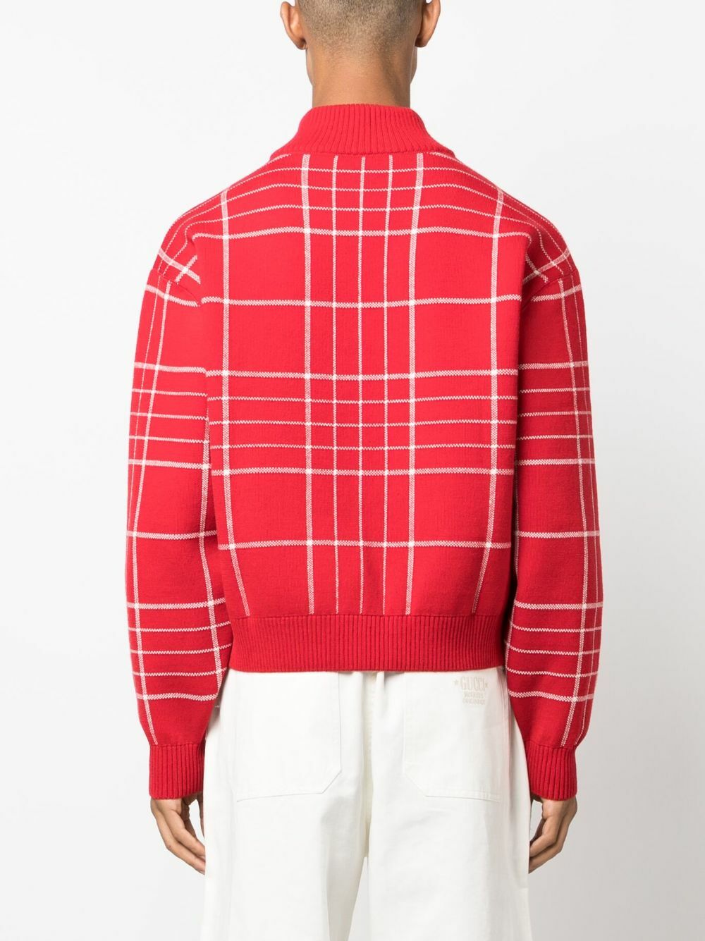 JACQUEMUS ジャックムス LA MAILLE CARRO ジップセーター Jacquemus Red La Maille Carro Sweater Jacquemus