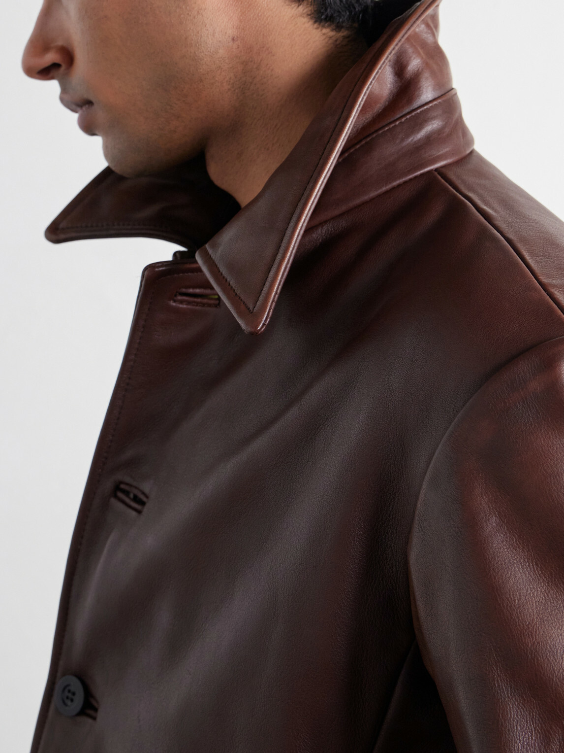 Studio Nicholson - Leather Jacket - Brown