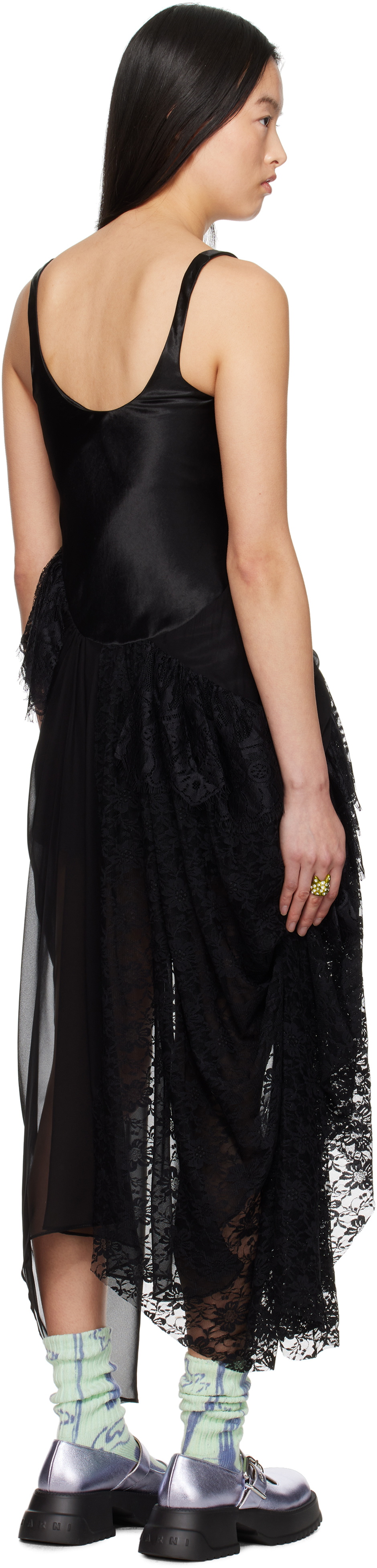 Collina Strada Black Ammi Fanny Minidress