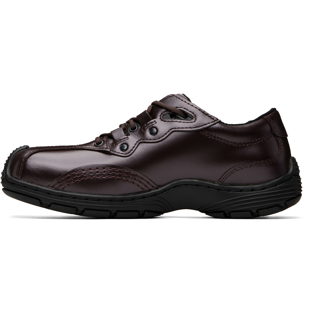 Dr. Martens Burgundy Aurix Satin Finish Leather 5I Sneakers