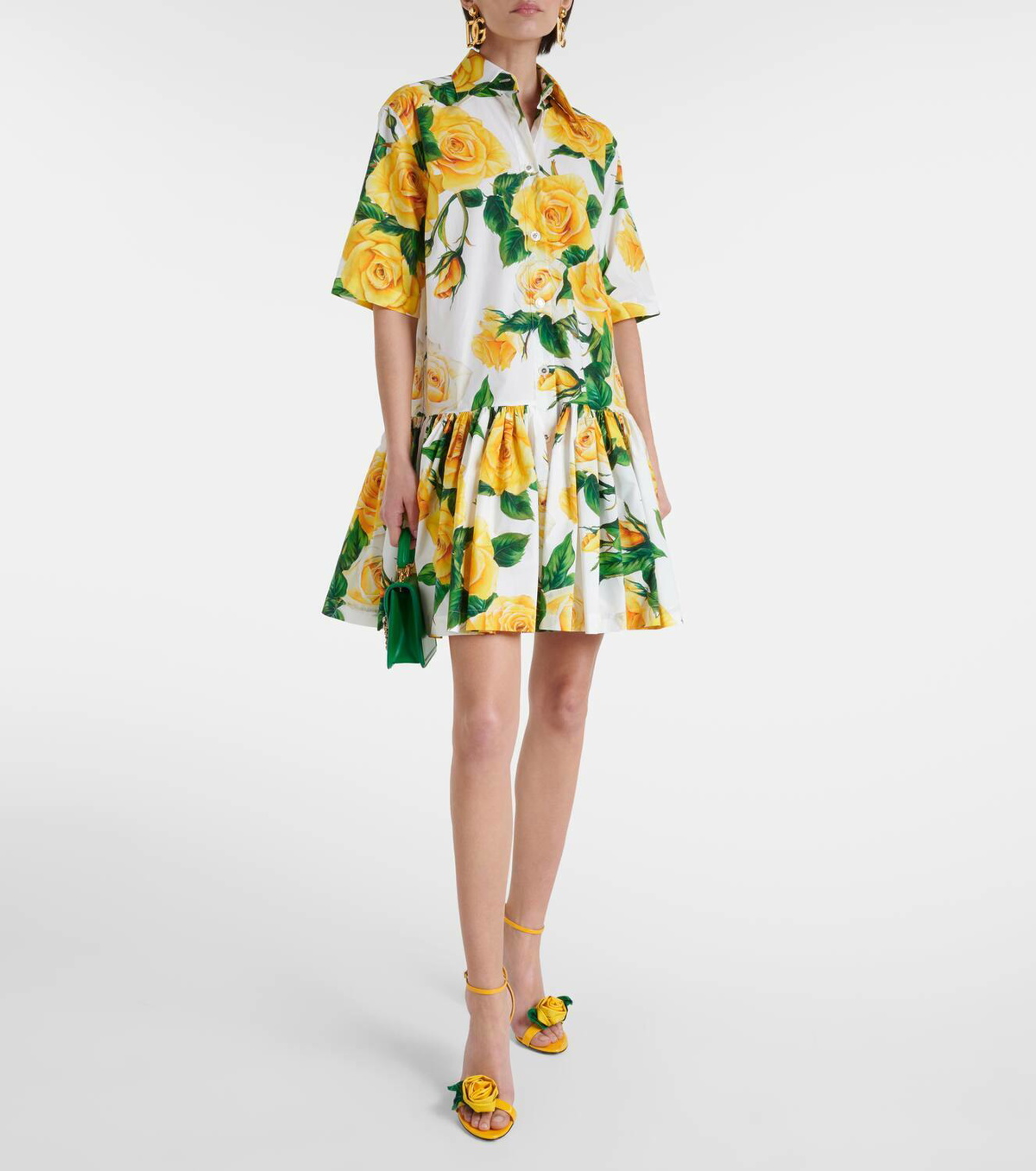 short dress with puff sleeves Sunshine Smocked Puff Sleeve Mini Dress