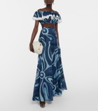 Pucci Marmo-print cotton crop top