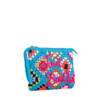 MC2 Saint Barth Parisienne Light Blue Crochet Pouch Bag With Saint Barth Embroidery