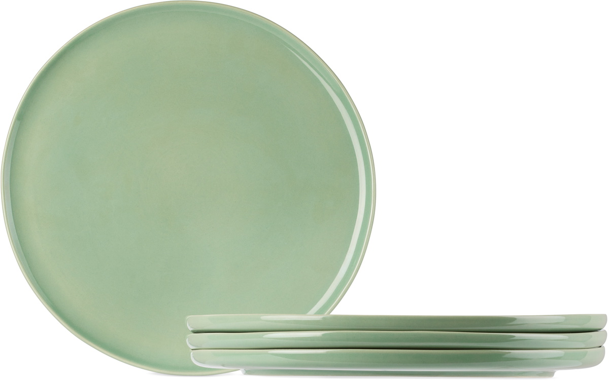 The Conran Shop Green Luna Dinner Plate Set, 4 pcs
