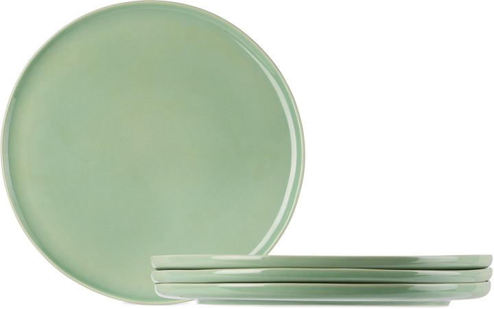 Photo: The Conran Shop Green Luna Dinner Plate Set, 4 pcs