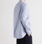LOEWE - Button-Down Collar Logo-Embroidered Cotton-Oxford Shirt - Blue