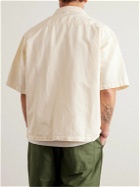 Miles Leon - Camp-Collar Cotton and Linen-Blend Shirt - Neutrals