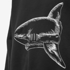 Palm Angels Men's Split Shark Crew Sweat in Black/Off White