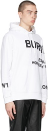 Burberry White 'Horseferry' Hoodie