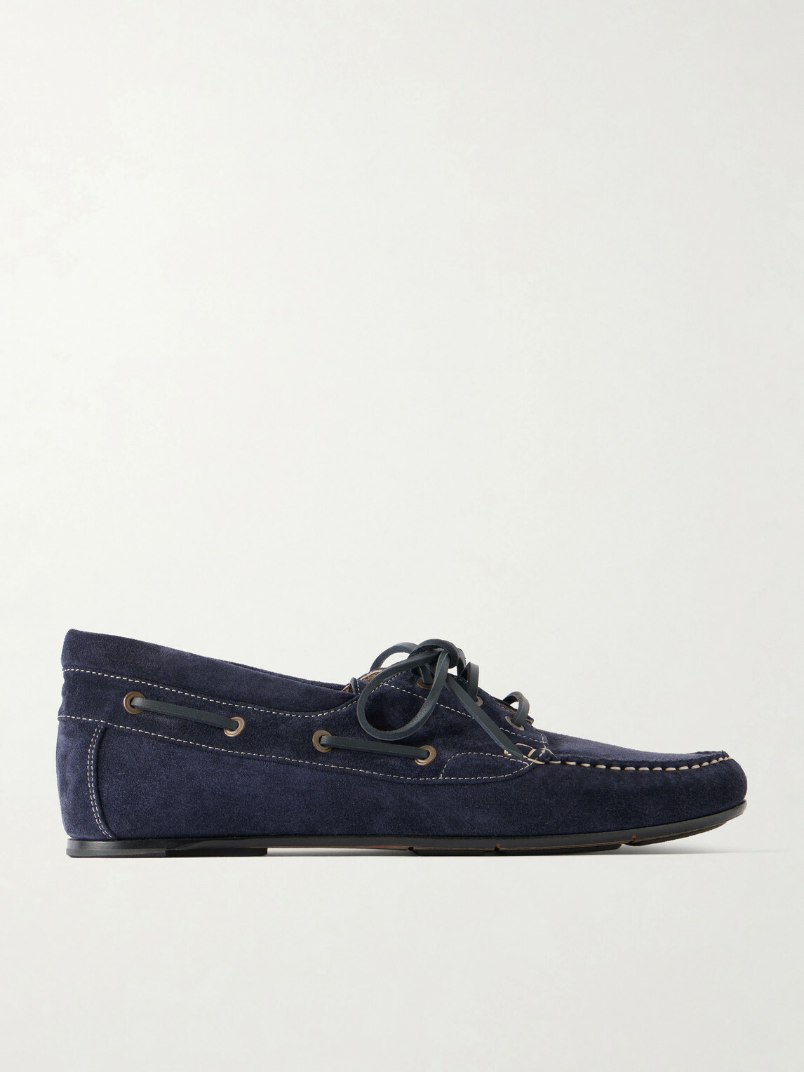 Manolo Blahnik - Marino Suede Boat Shoes - Blue
