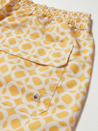 Frescobol Carioca - Slim-Fit Mid-Length Printed Recycled Swim Shorts - Yellow