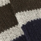 RoToTo Retro Winter Outdoor Sock in Grey/Olive/Navy