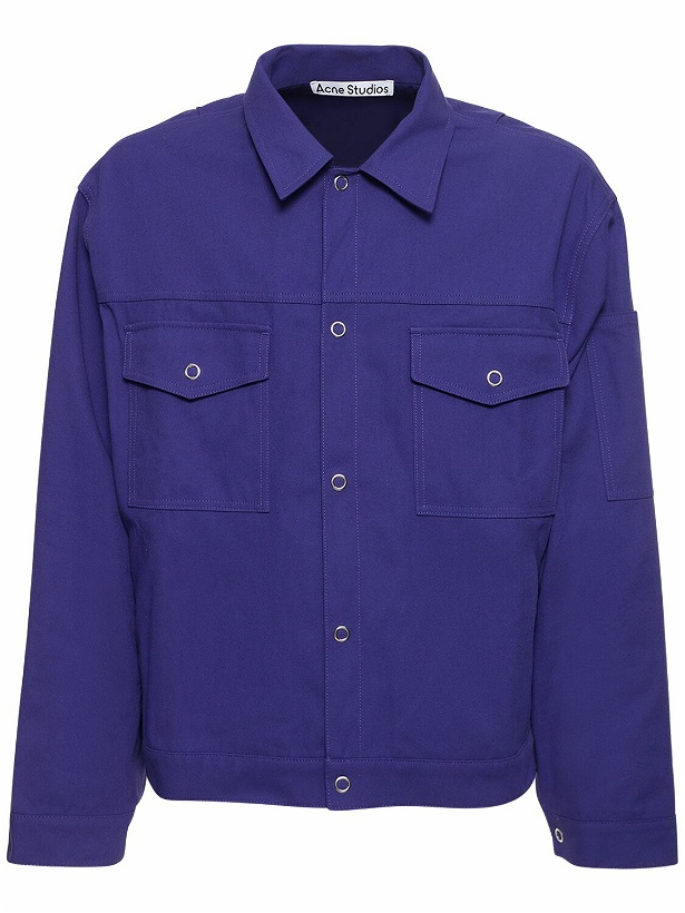 Photo: ACNE STUDIOS - Ourle Cotton Blend Twill Overshirt
