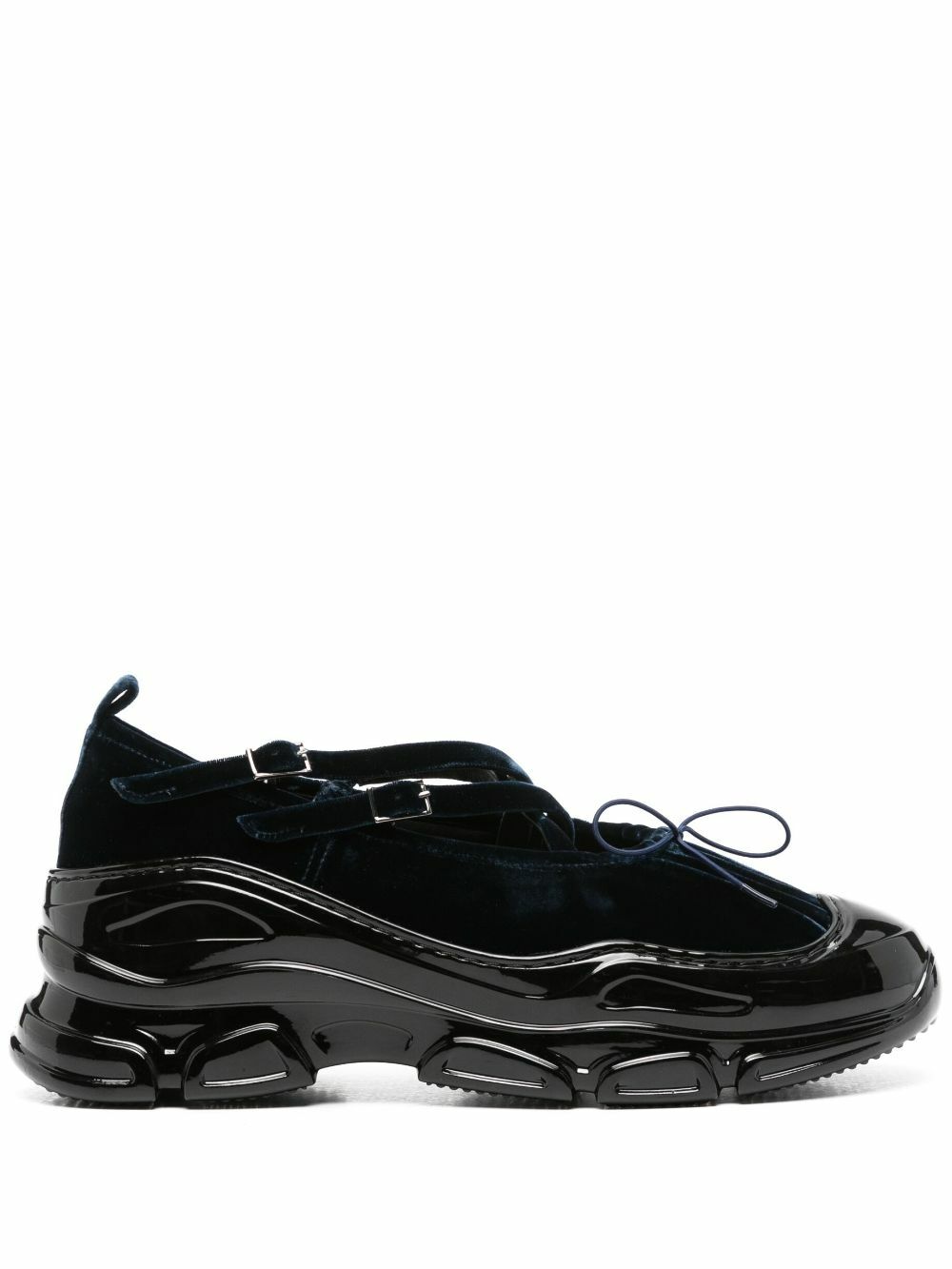 Simone Rocha Blue Tracker Velvet Sneakers Simone Rocha