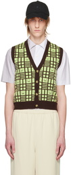 Acne Studios Brown & Green Graphic Vest