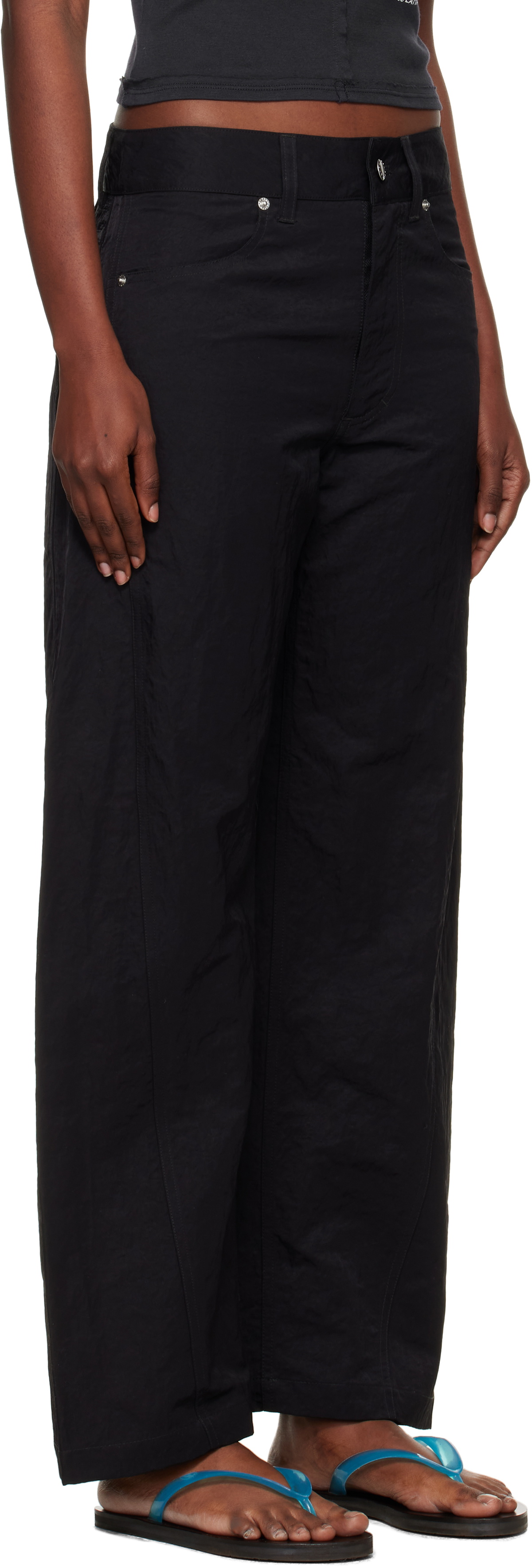 Eckhaus Latta Black Bend Trousers