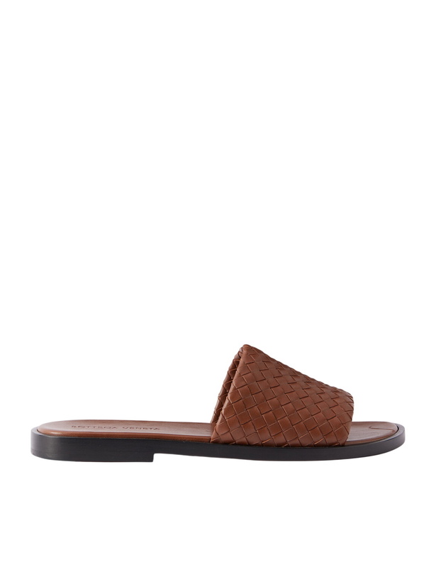 Photo: Bottega Veneta - Intrecciato Leather Sandals - Brown