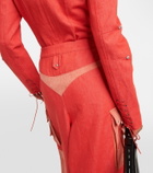 Didu High-rise wide-leg cotton pants