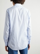 Massimo Alba - Genova Striped Cotton-Voile Shirt - Blue