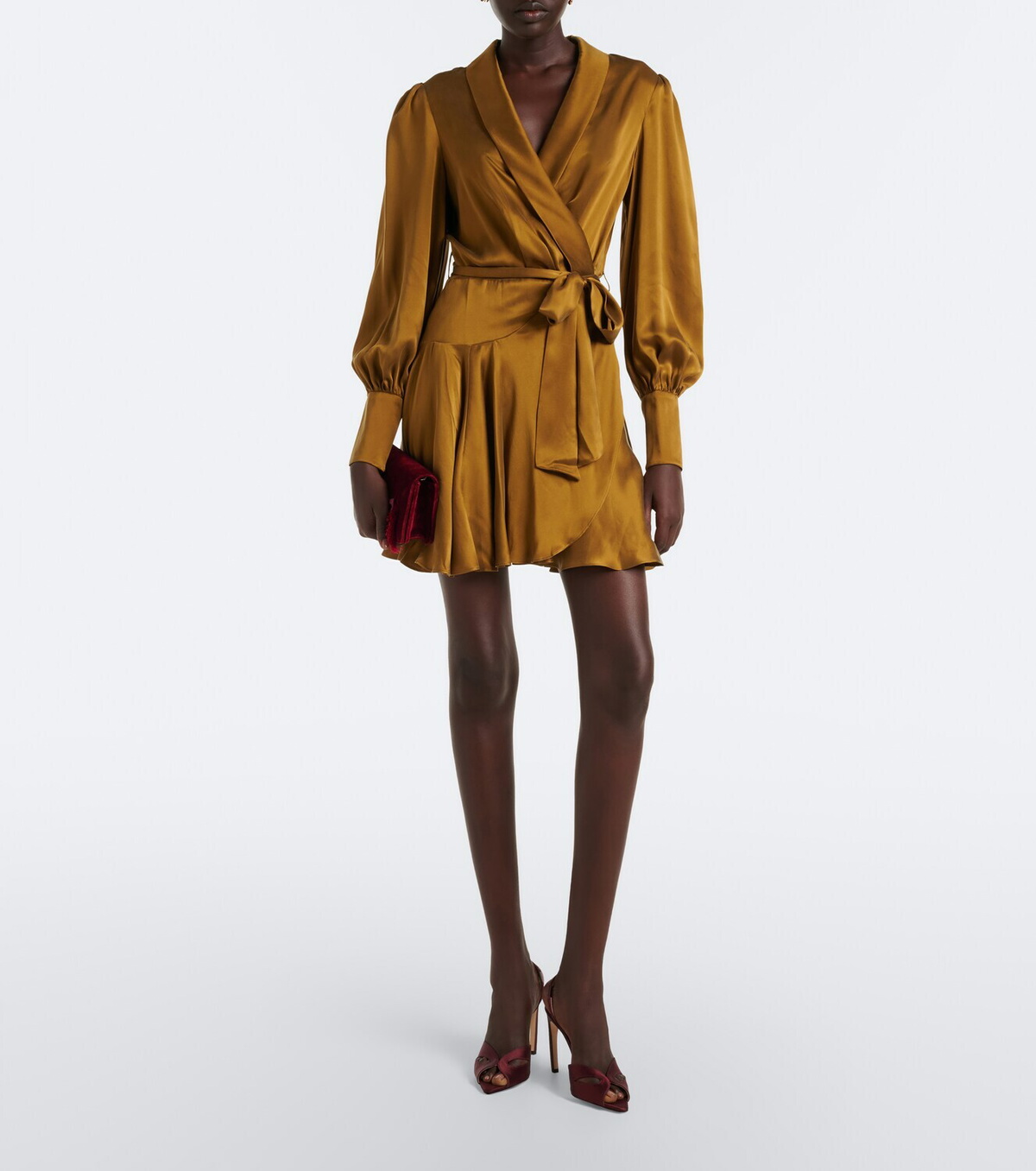 Zimmermann Silk satin wrap dress