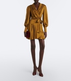 Zimmermann Silk satin wrap dress
