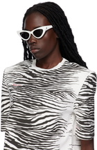The Attico White Linda Farrow Edition Dora Sunglasses