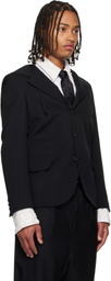 Black Comme des Garçons Black Wool Gabardine Blazer