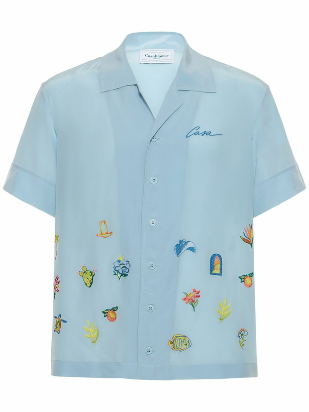 Photo: CASABLANCA Icons Embroidery Silk Shirt