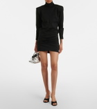 The Attico Draped turtleneck jersey minidress