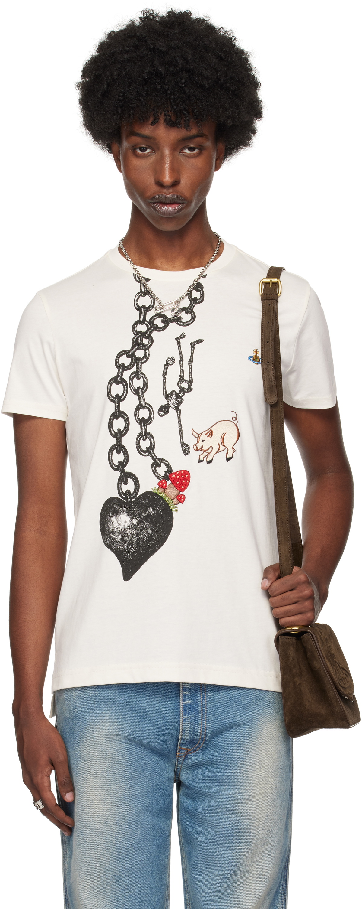 【送料&関税込】Vivienne Westwood Peru T-shirt In White Cott Vivienne Westwood Orb Perú T-shirt | White | FARFETCH