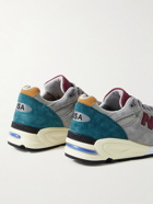 New Balance - M990v2 Suede and Mesh Sneakers - Gray