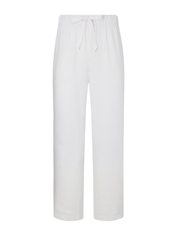 Photo: Frescobol Carioca - Luan Straight-Leg Linen and Cotton-Blend Drawstring Trousers - White